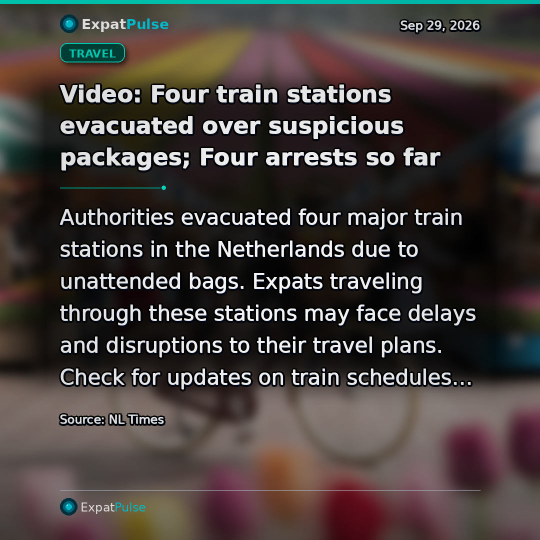 Video: Four train stations evacuated over suspicious packages; Four arrests so far