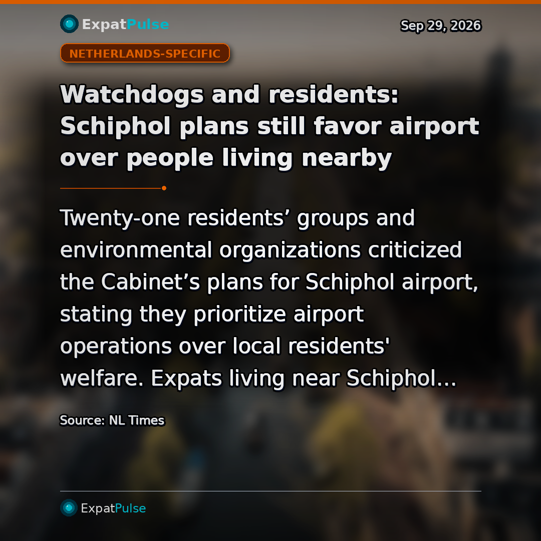 Watchdogs and residents: Schiphol plans still favor airport over people living nearby