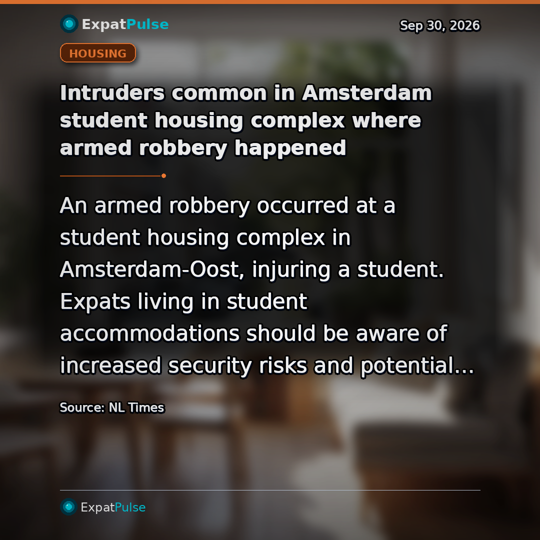 Intruders common in Amsterdam student housing complex where armed robbery happened