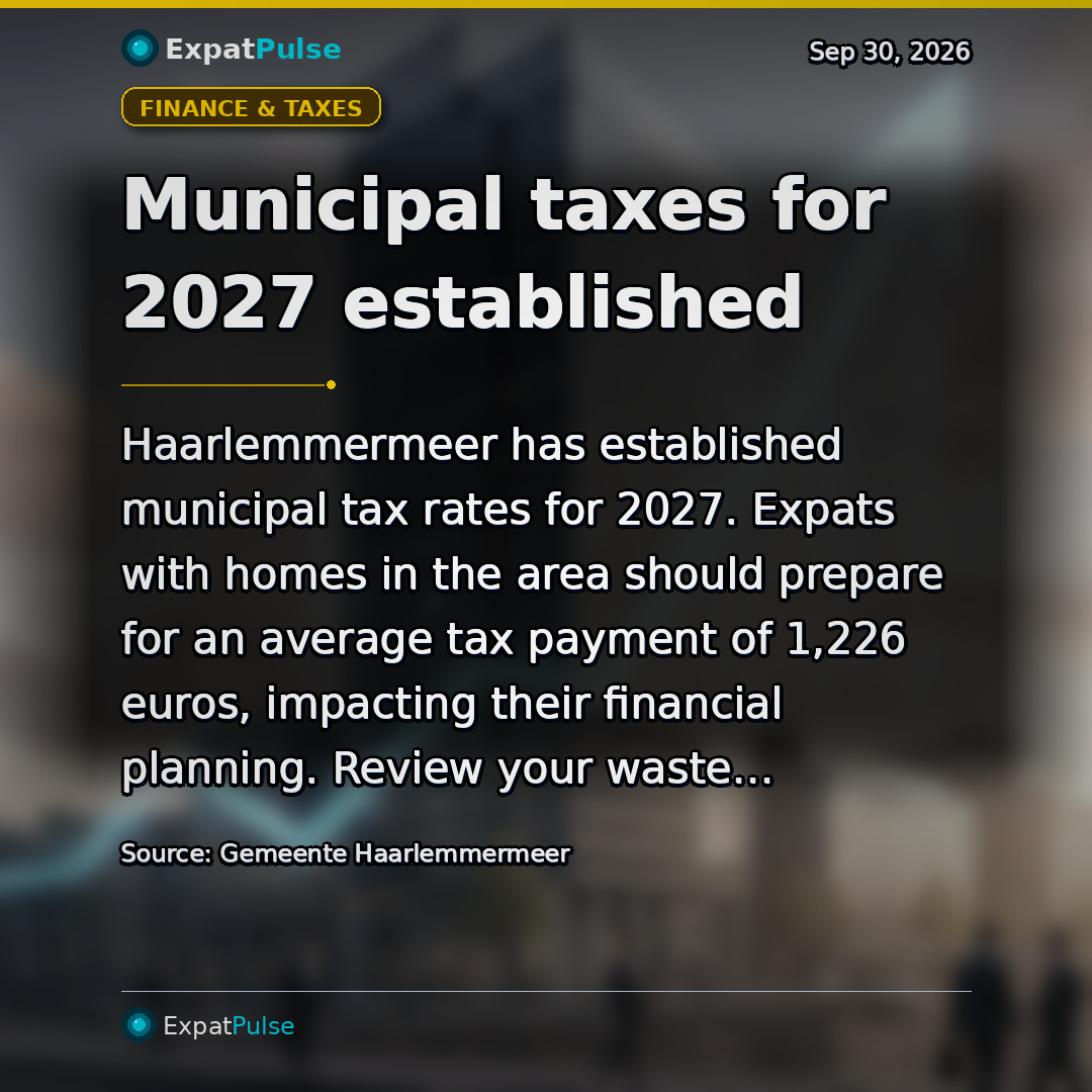 Municipal taxes for 2027 established