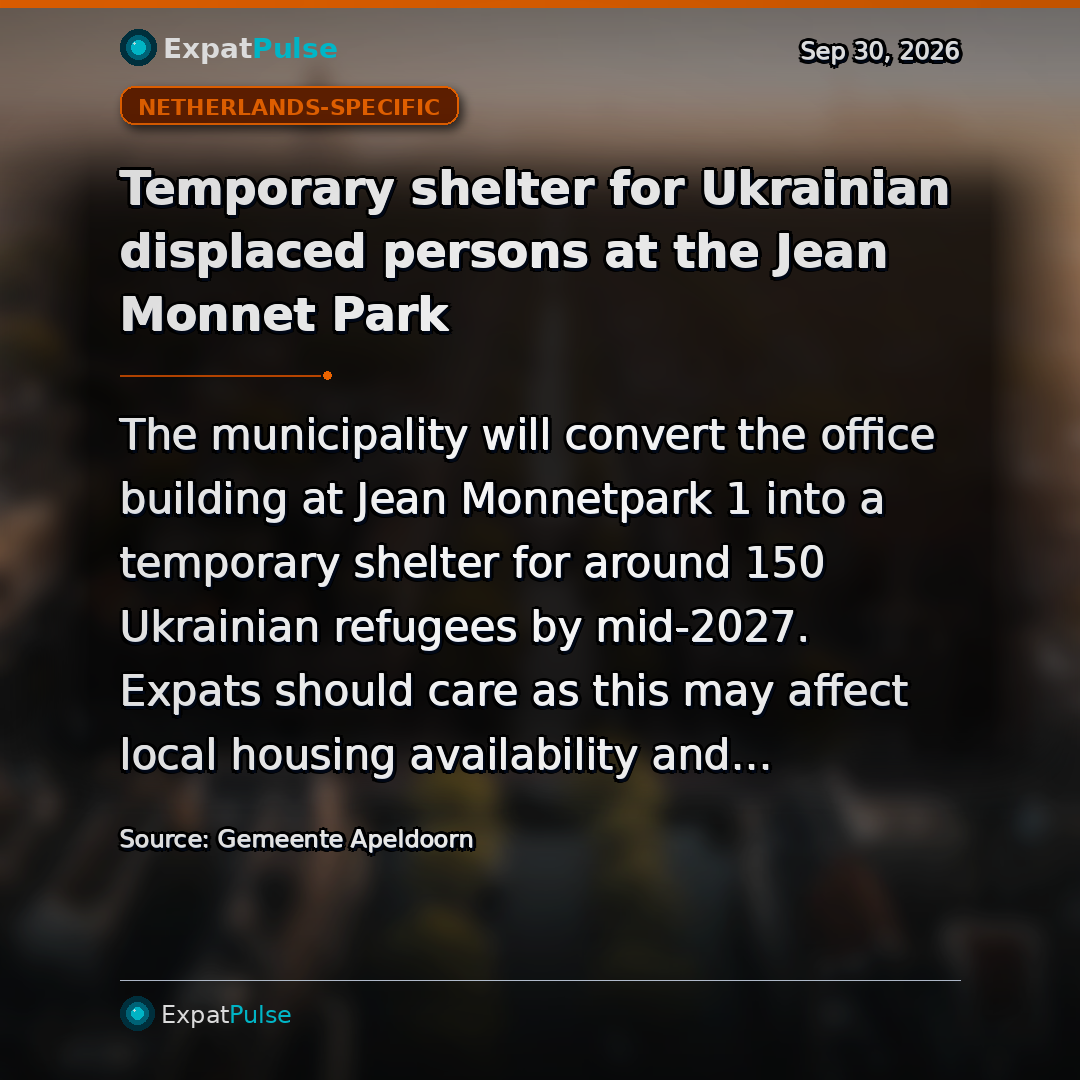 Temporary shelter for Ukrainian displaced persons at the Jean Monnet Park