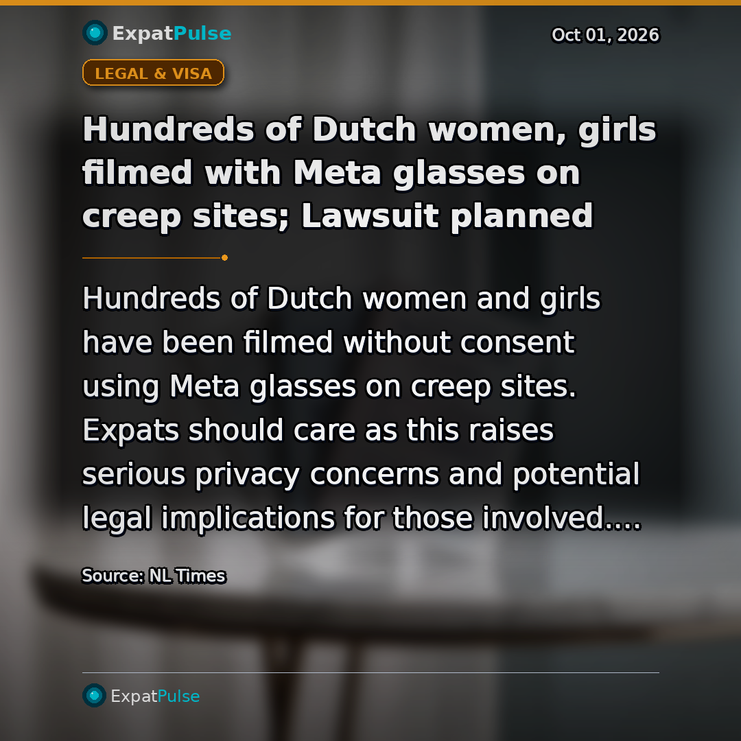 Hundreds of Dutch women, girls filmed with Meta glasses on creep sites; Lawsuit planned