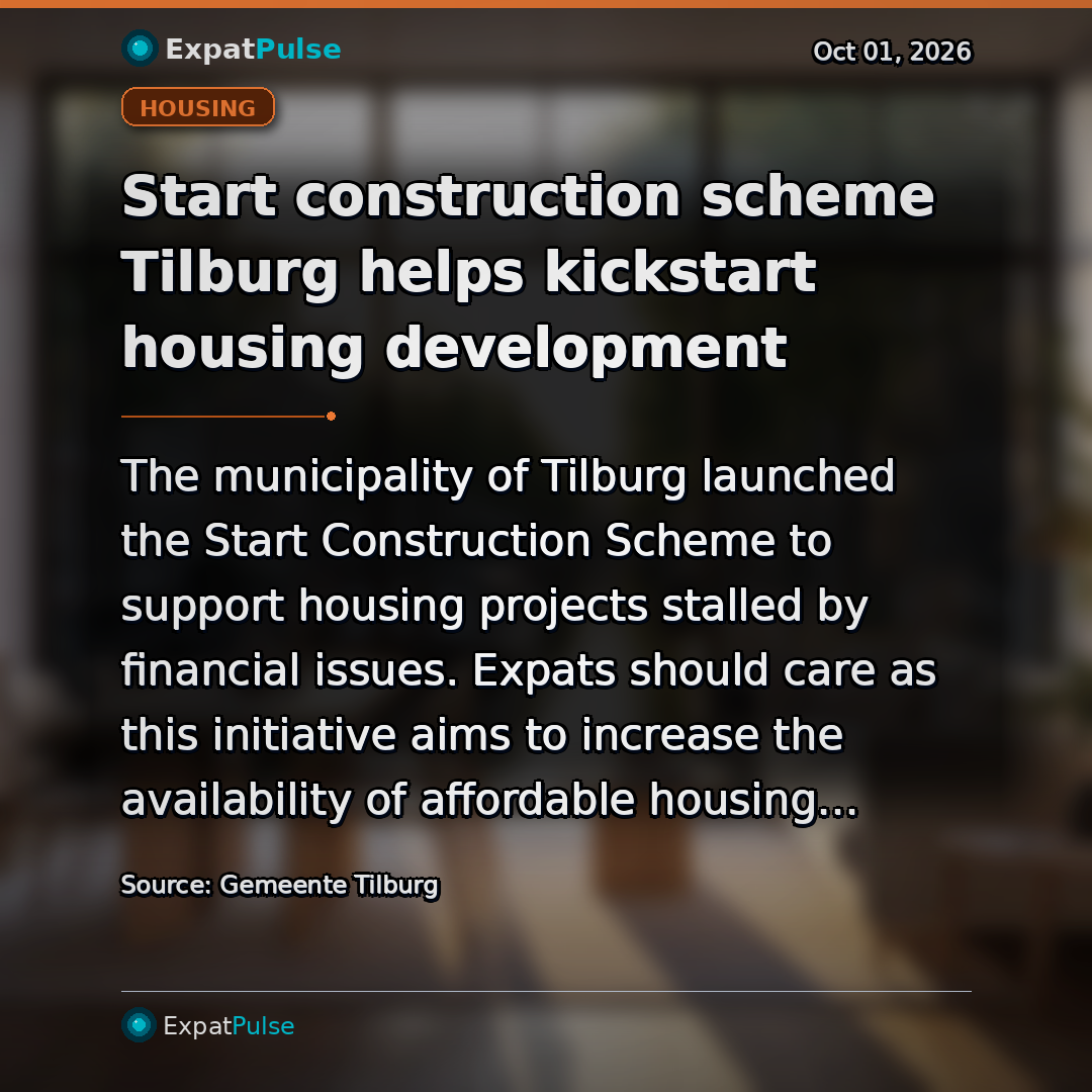 Start construction scheme Tilburg helps kickstart housing development