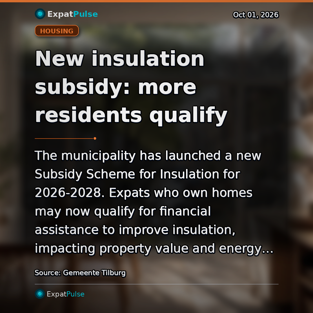 New insulation subsidy: more residents qualify