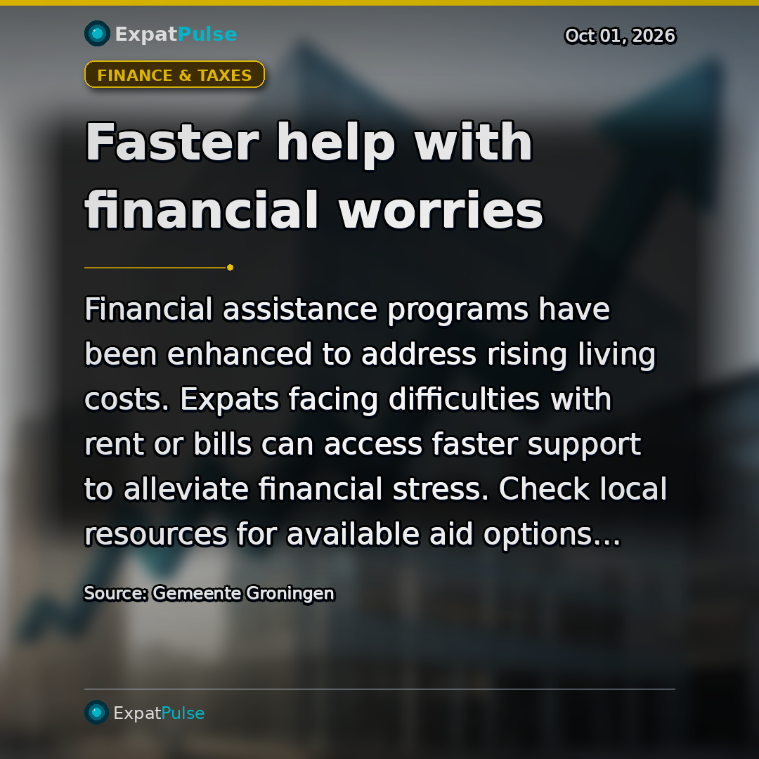 Faster help with financial worries