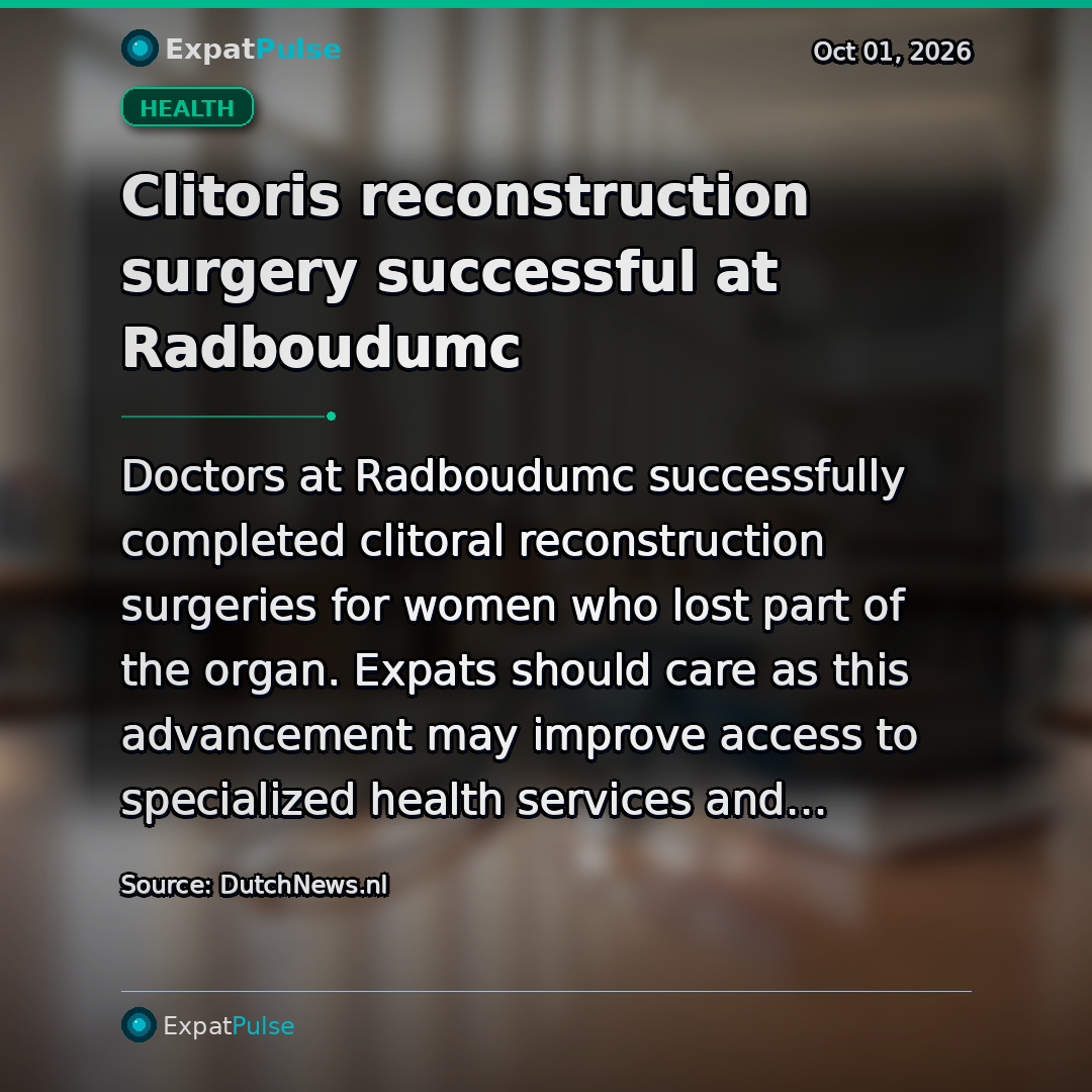 Clitoris reconstruction surgery successful at Radboudumc