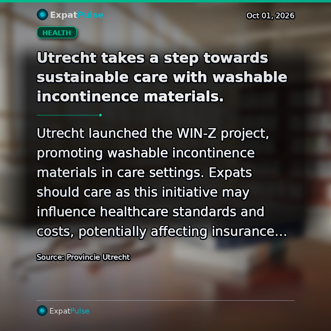 Utrecht takes a step towards sustainable care with washable incontinence materials.