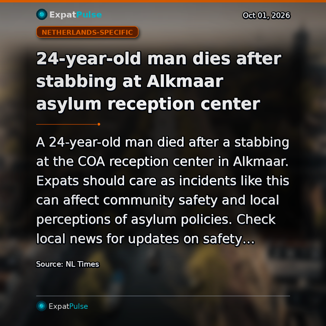 24-year-old man dies after stabbing at Alkmaar asylum reception center