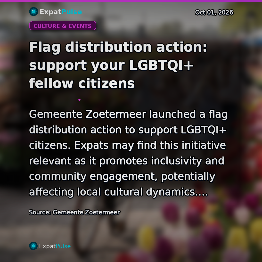 Flag distribution action: support your LGBTQI+ fellow citizens