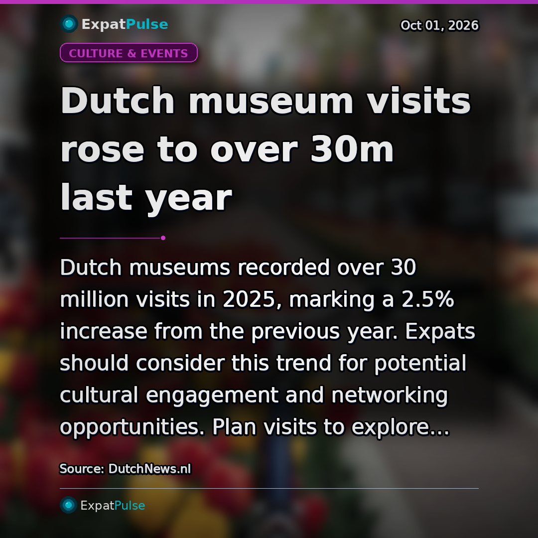 Dutch museum visits rose to over 30m last year