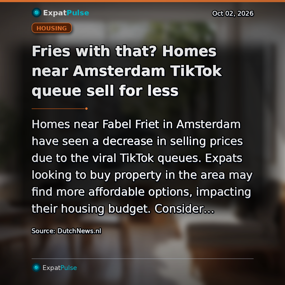 Fries with that? Homes near Amsterdam TikTok queue sell for less