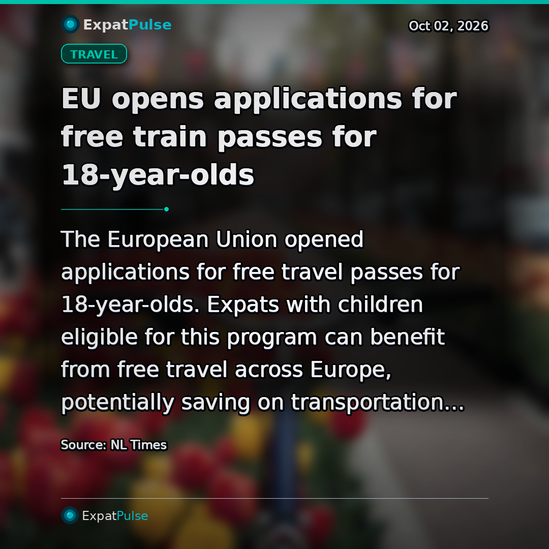 EU opens applications for free train passes for 18-year-olds
