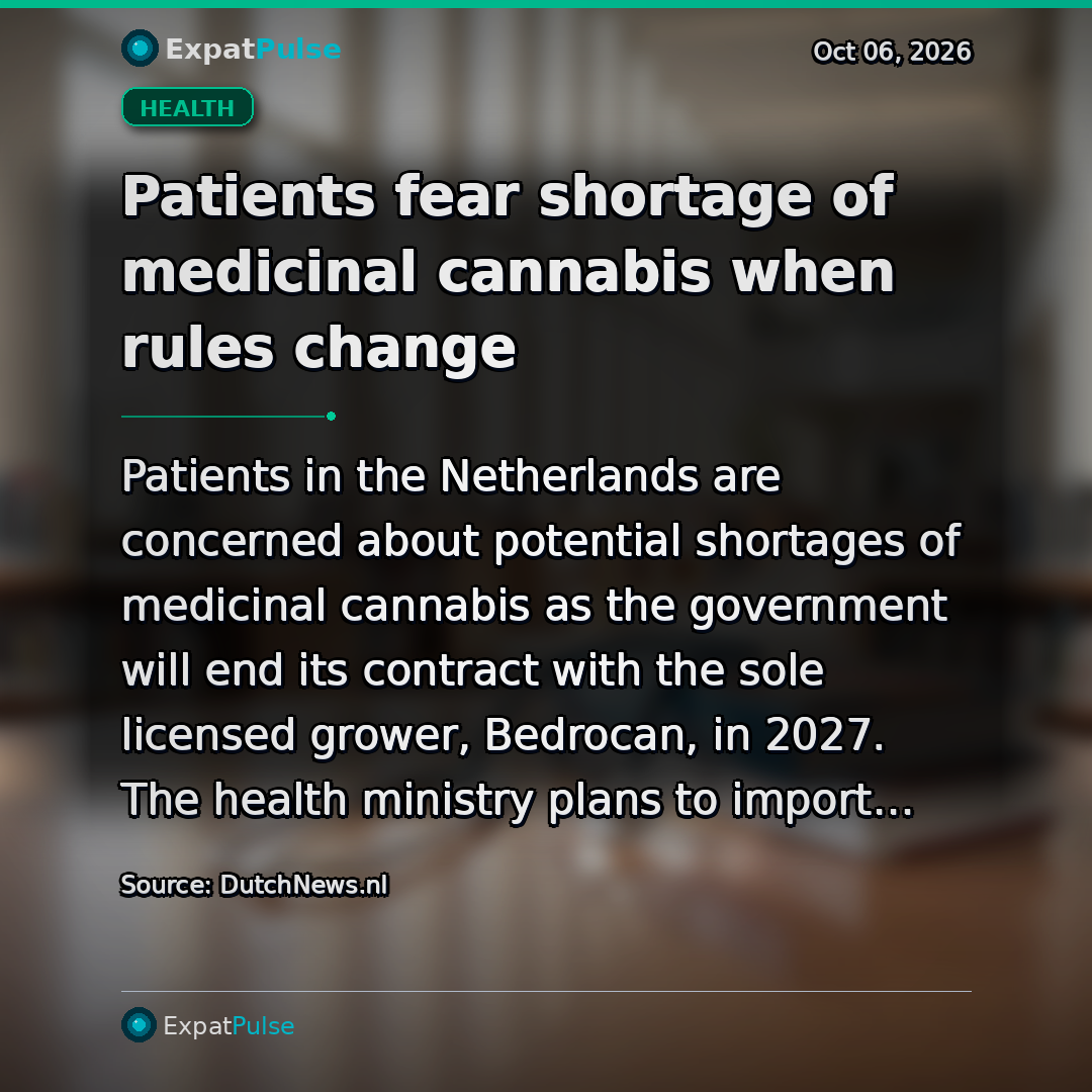 Patients fear shortage of medicinal cannabis when rules change