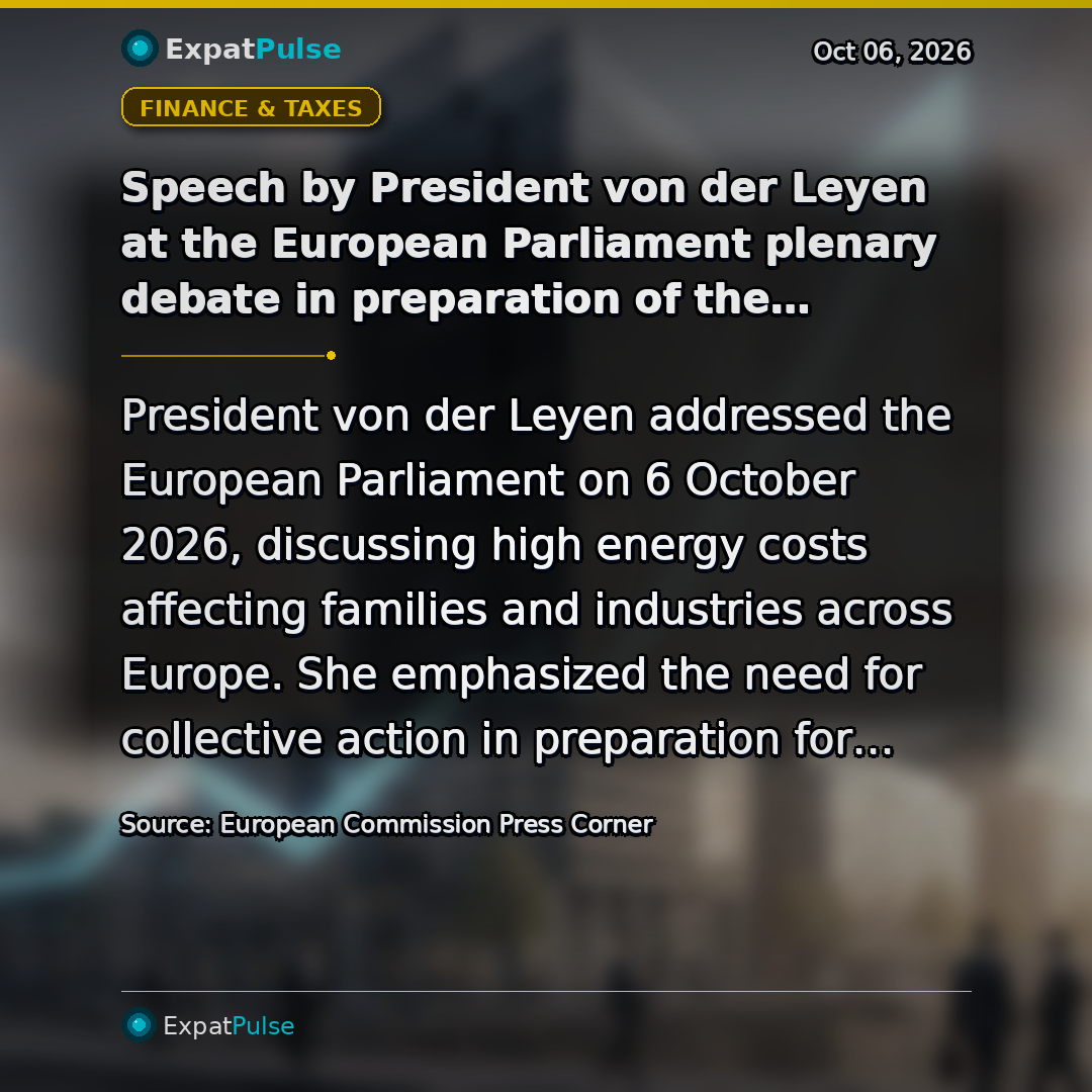 Speech by President von der Leyen at the European Parliament plenary debate in preparation of the European Council meeting of 15-16 October 2026