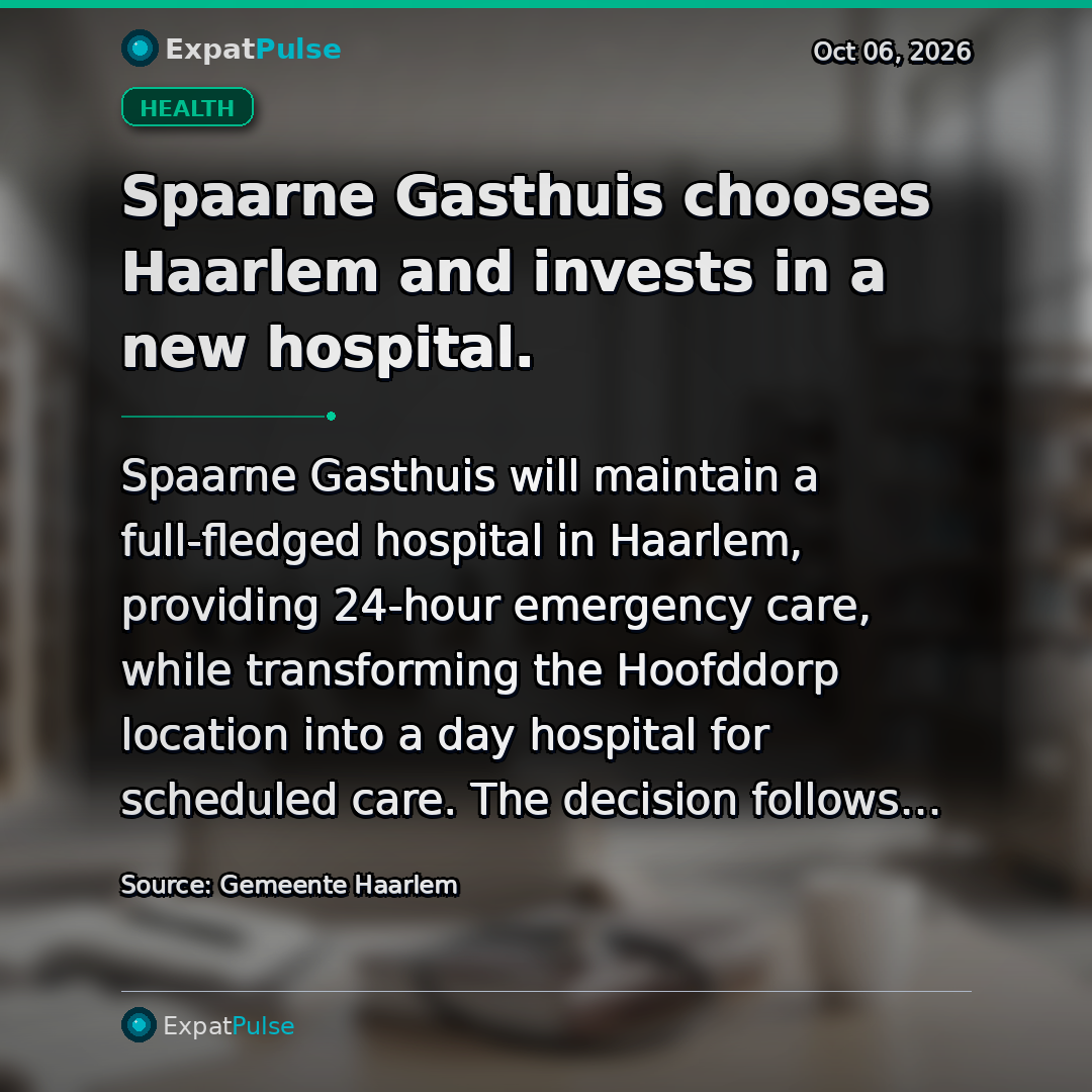 Spaarne Gasthuis chooses Haarlem and invests in a new hospital.