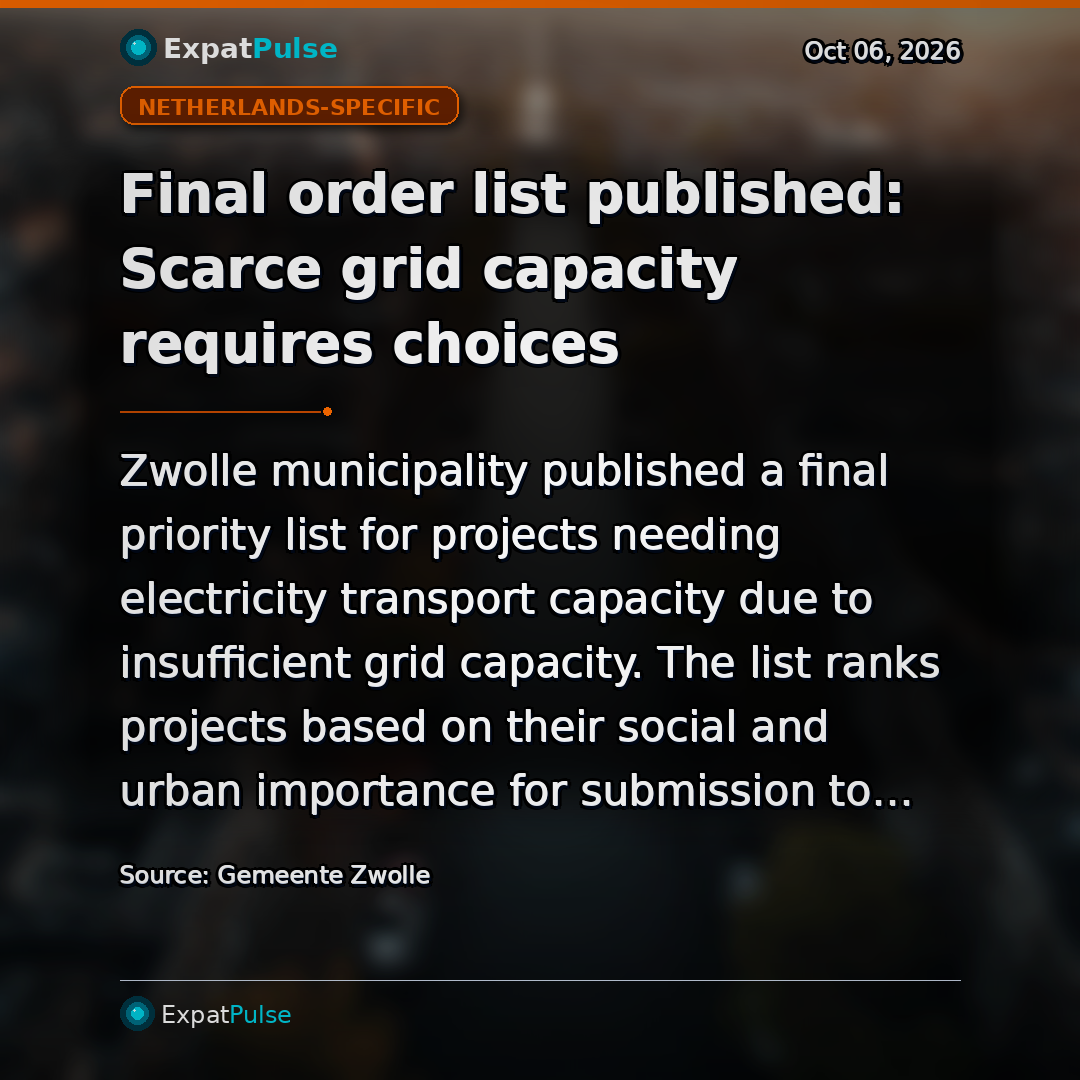 Final order list published: Scarce grid capacity requires choices