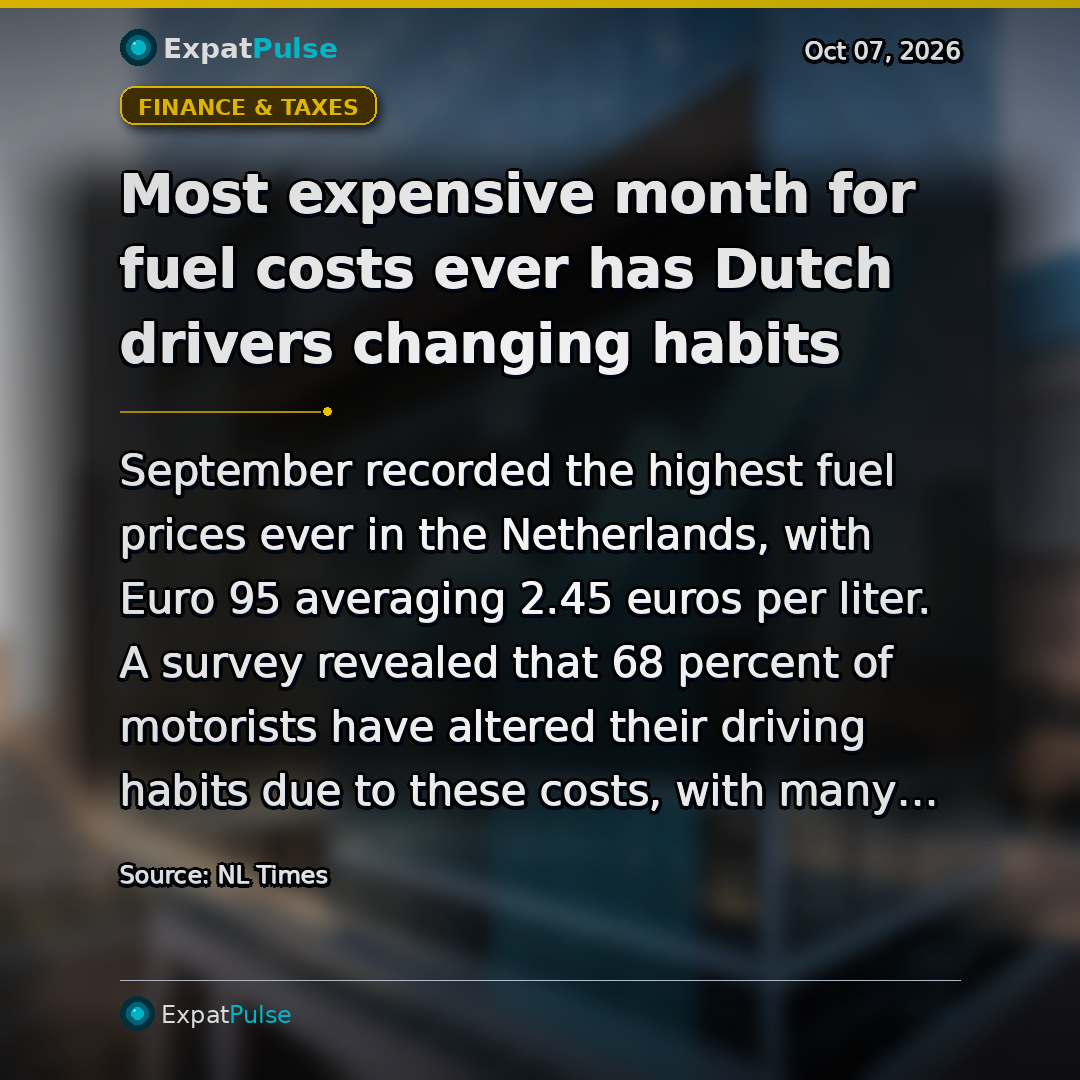 Most expensive month for fuel costs ever has Dutch drivers changing habits