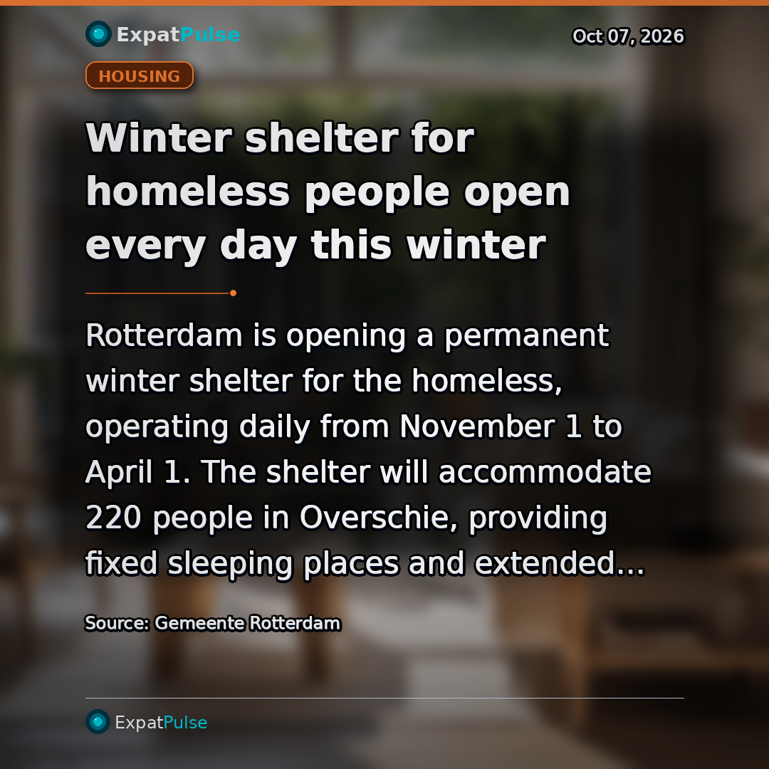 Winter shelter for homeless people open every day this winter