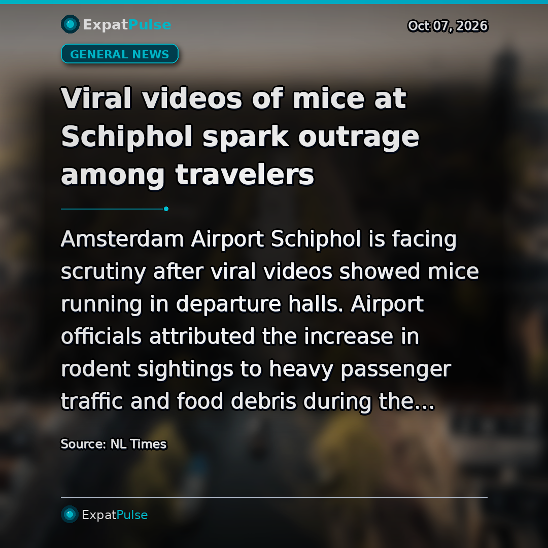 Viral videos of mice at Schiphol spark outrage among travelers