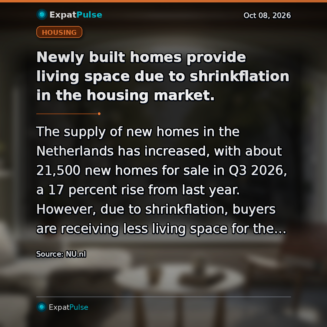 Newly built homes provide living space due to shrinkflation in the housing market.