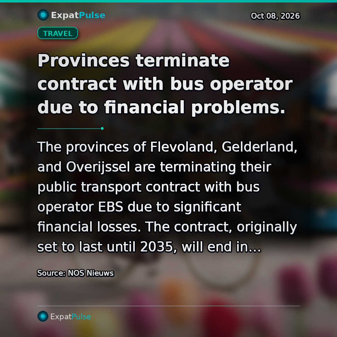 Provinces terminate contract with bus operator due to financial problems.
