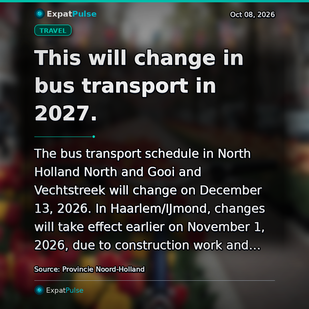 This will change in bus transport in 2027.