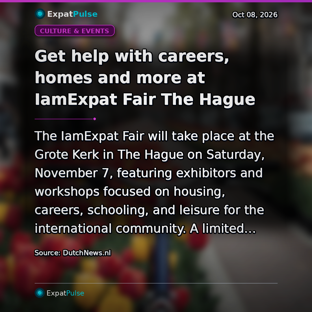 Get help with careers, homes and more at IamExpat Fair The Hague