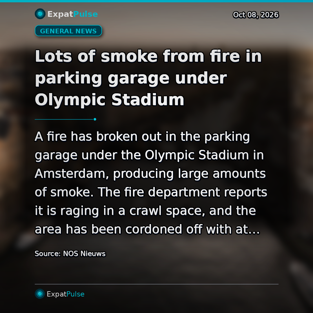Lots of smoke from fire in parking garage under Olympic Stadium