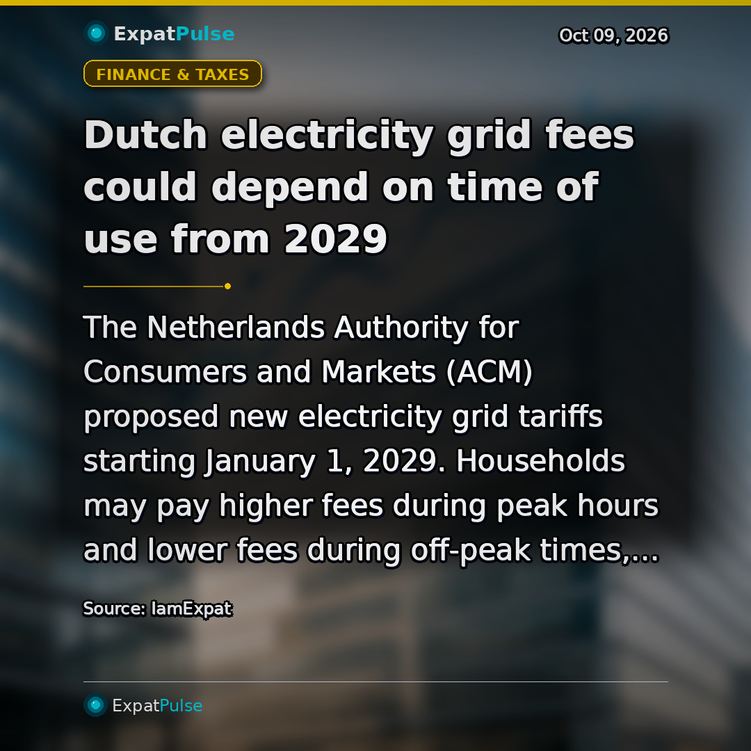Dutch electricity grid fees could depend on time of use from 2029