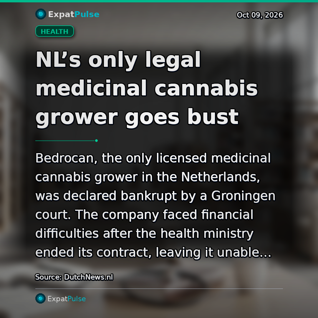 NL’s only legal medicinal cannabis grower goes bust