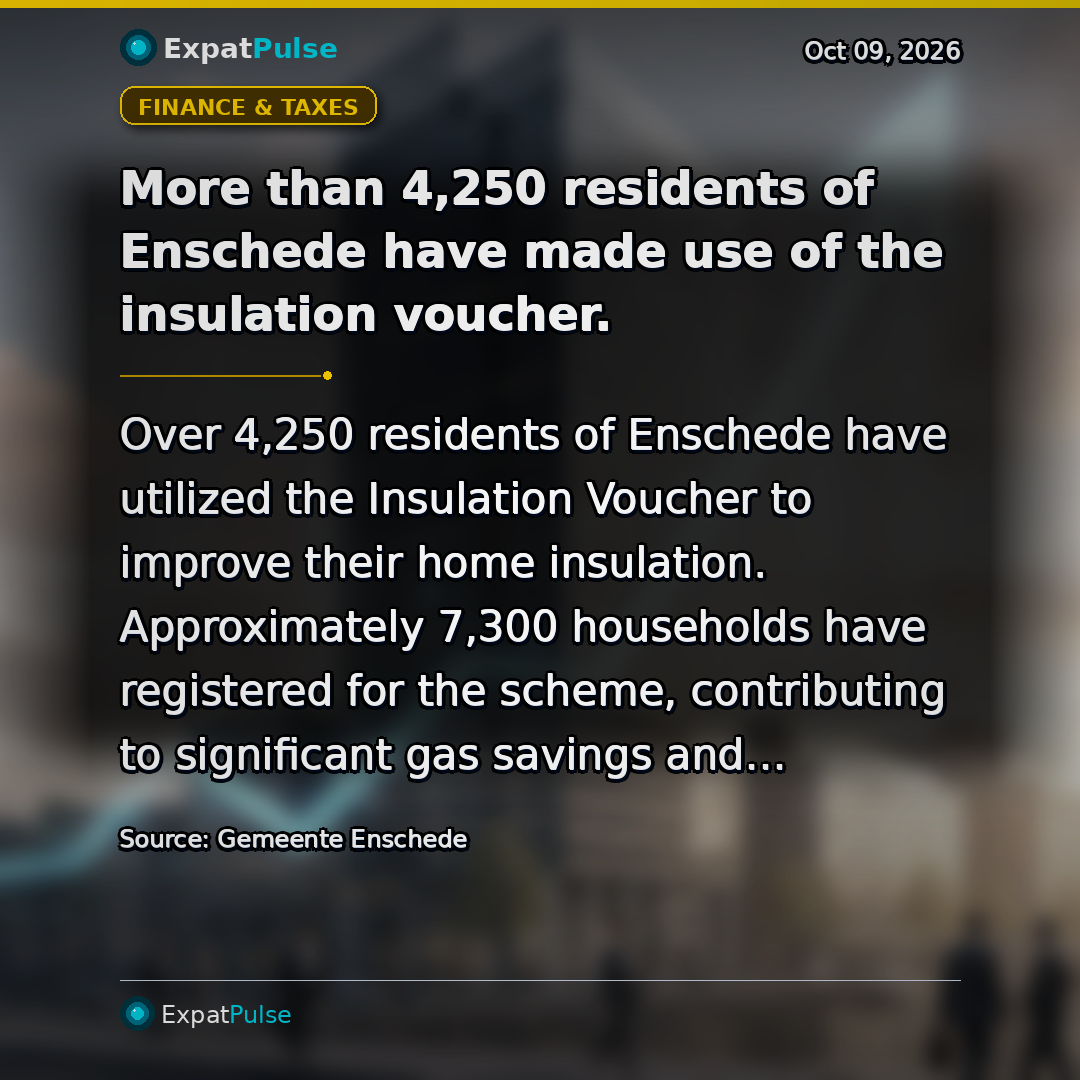 More than 4,250 residents of Enschede have made use of the insulation voucher.