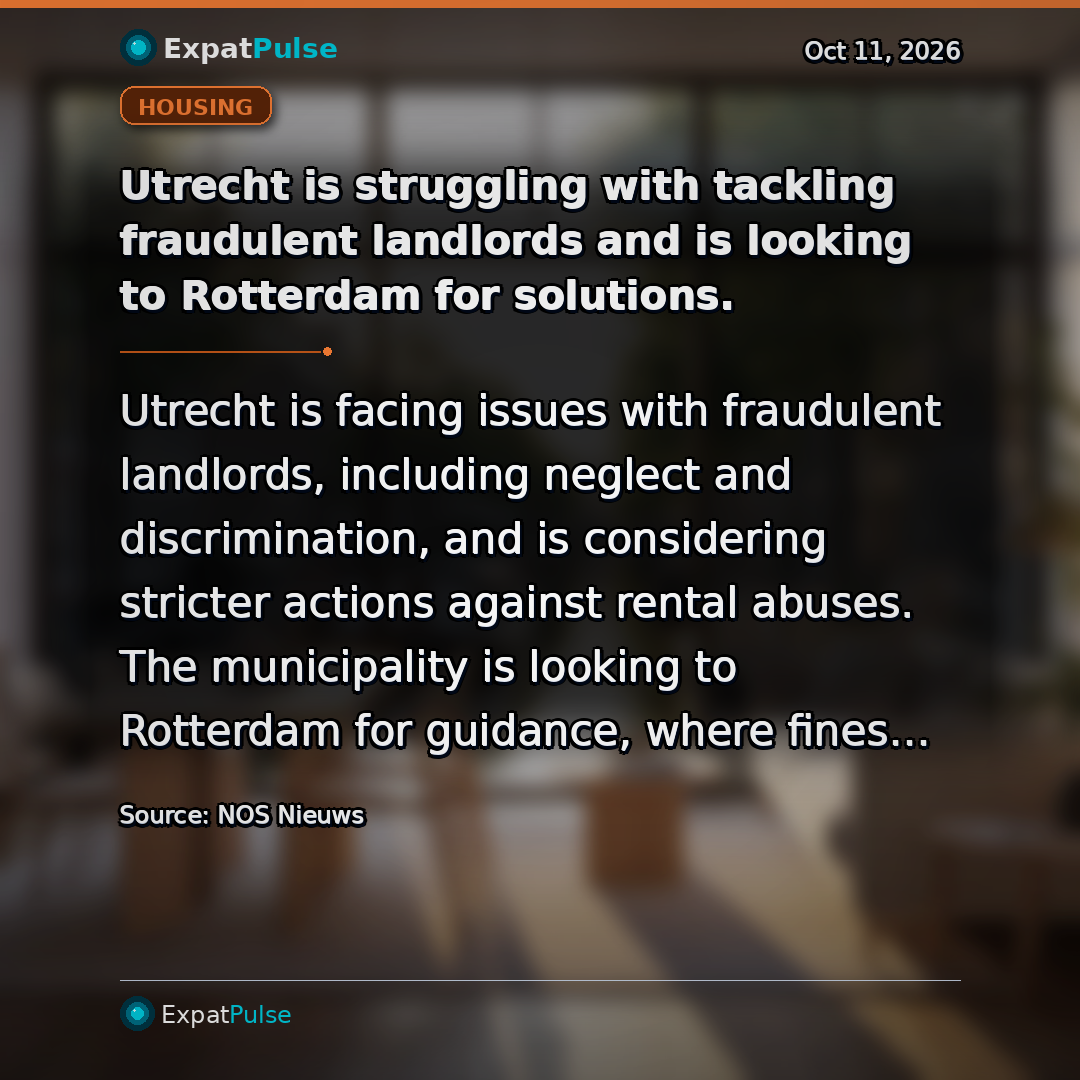 Utrecht is struggling with tackling fraudulent landlords and is looking to Rotterdam for solutions.