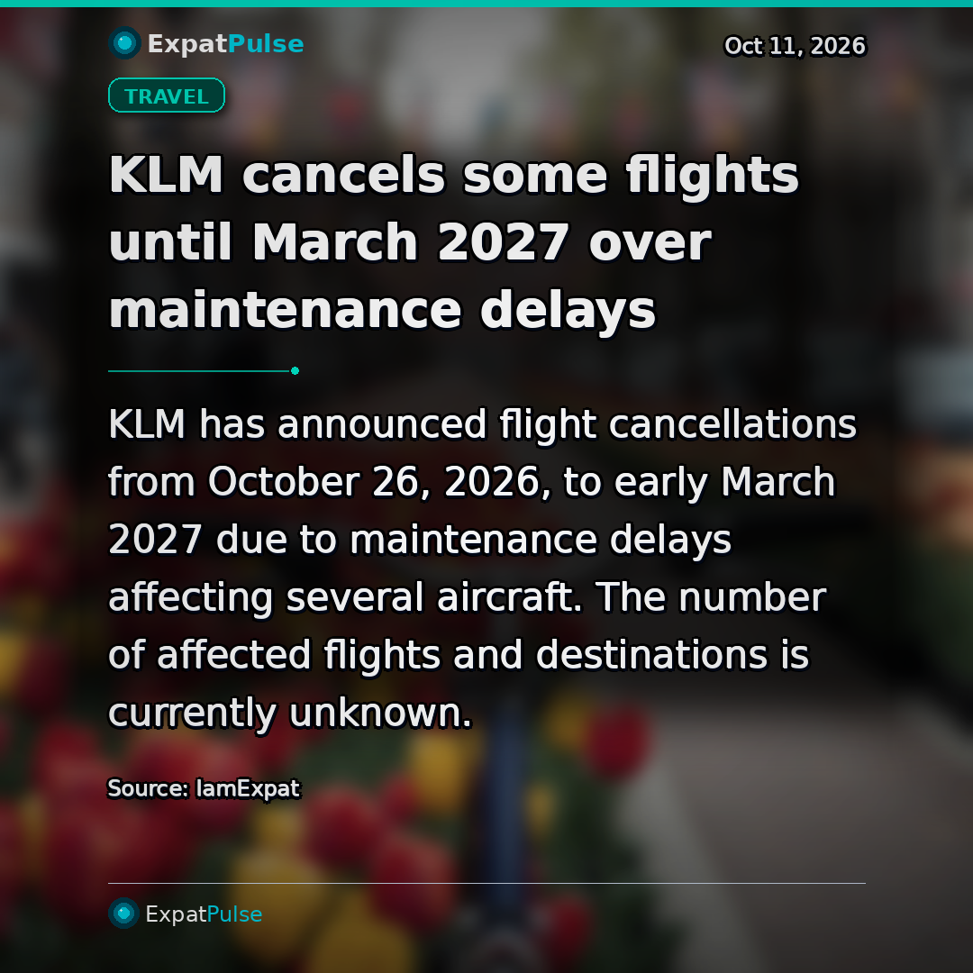 KLM cancels some flights until March 2027 over maintenance delays
