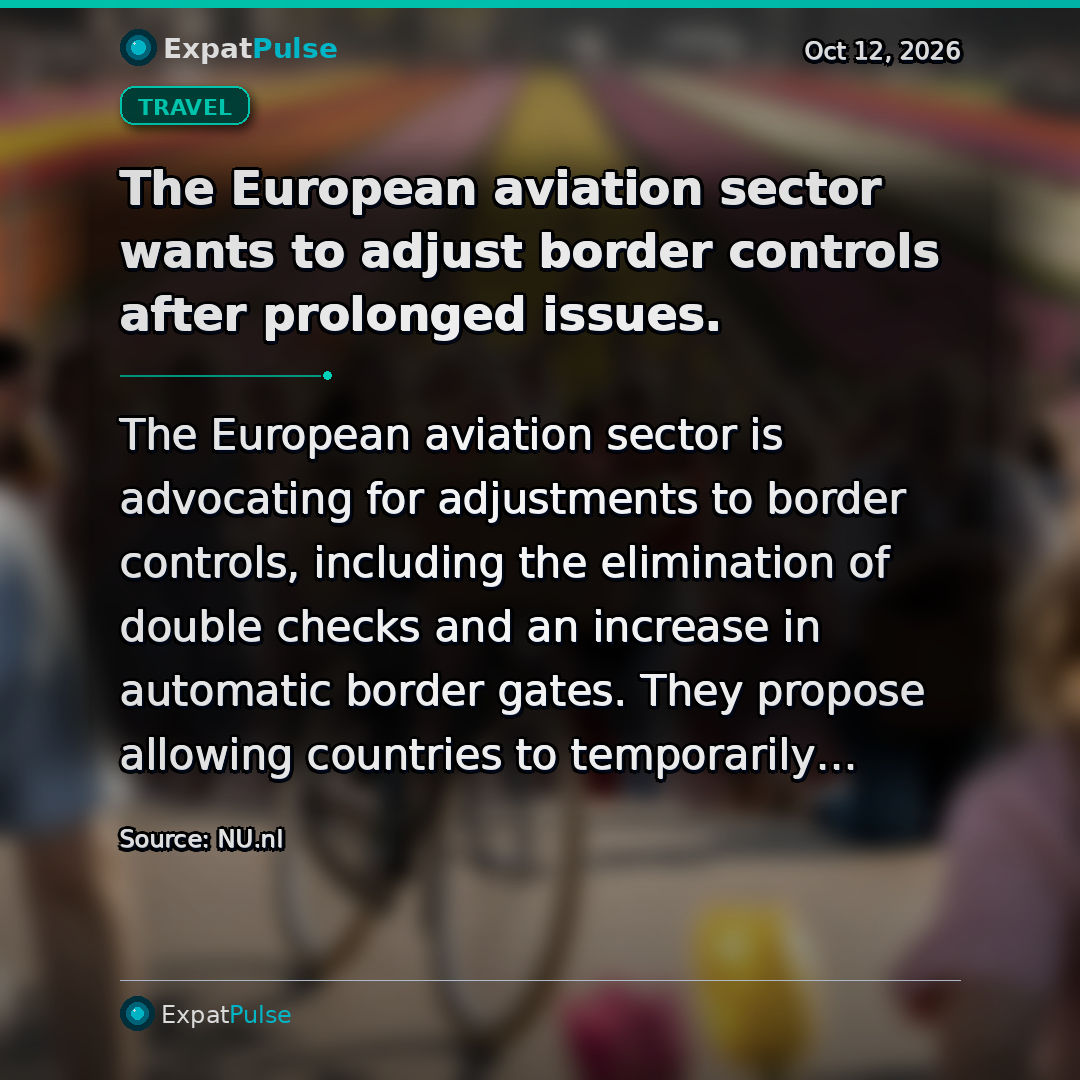 The European aviation sector wants to adjust border controls after prolonged issues.