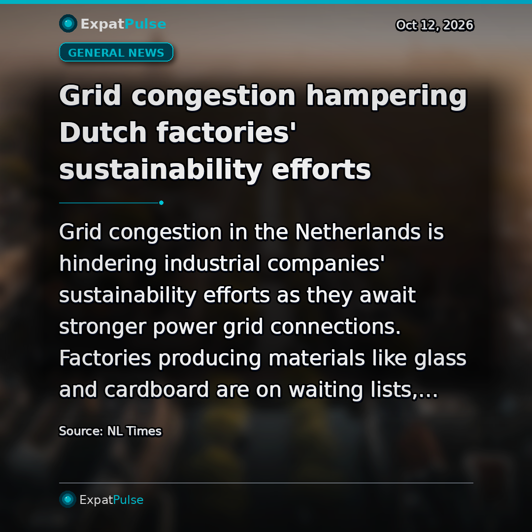 Grid congestion hampering Dutch factories' sustainability efforts