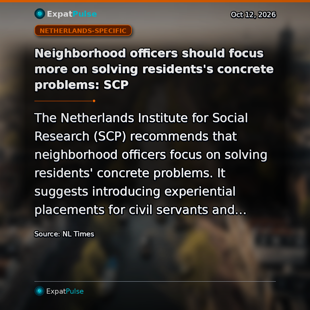 Neighborhood officers should focus more on solving residents's concrete problems: SCP
