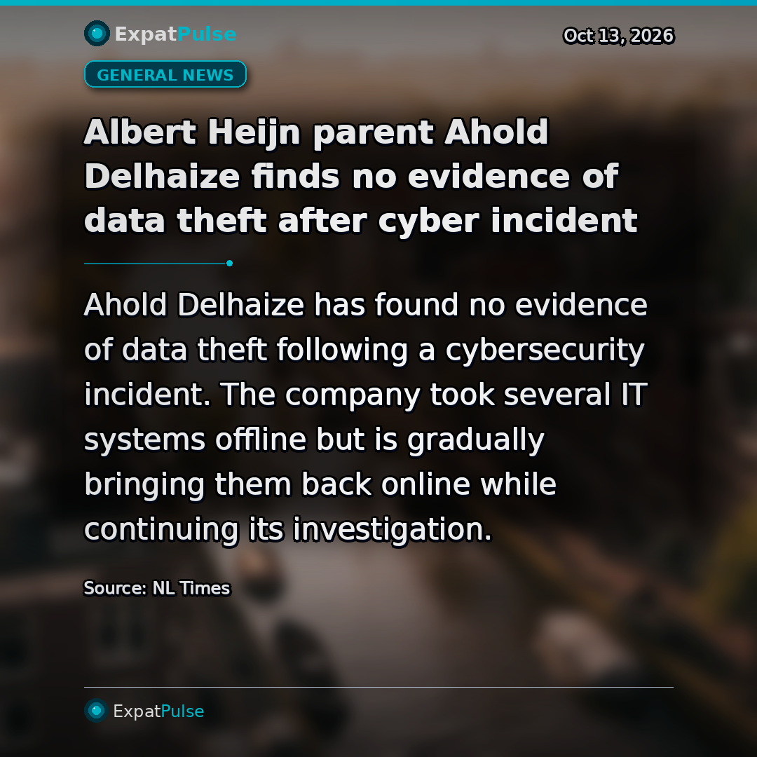 Albert Heijn parent Ahold Delhaize finds no evidence of data theft after cyber incident