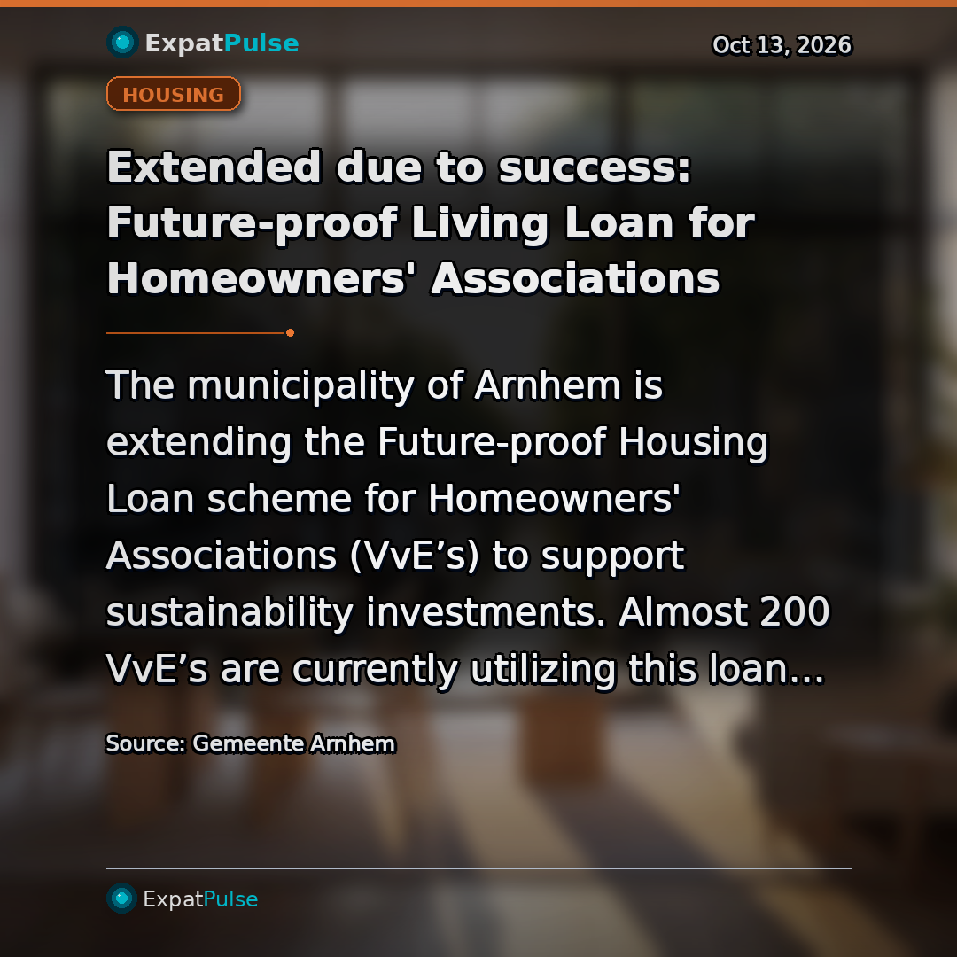Extended due to success: Future-proof Living Loan for Homeowners' Associations
