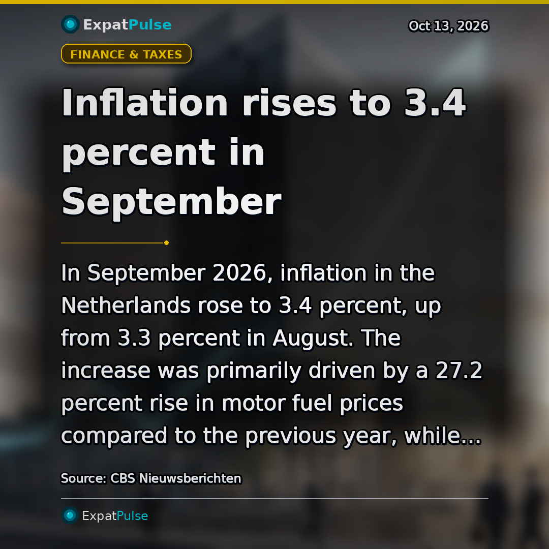 Inflation rises to 3.4 percent in September
