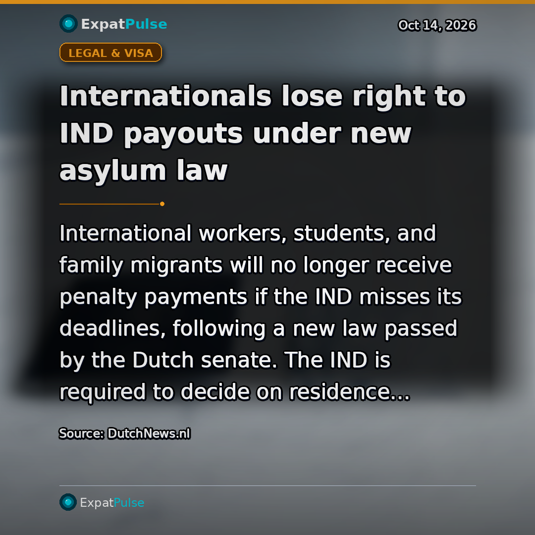 Internationals lose right to IND payouts under new asylum law