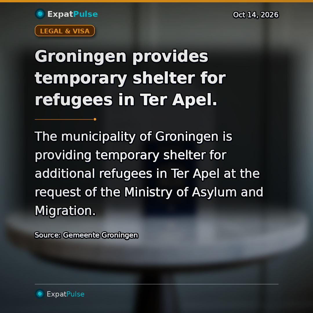 Groningen provides temporary shelter for refugees in Ter Apel.