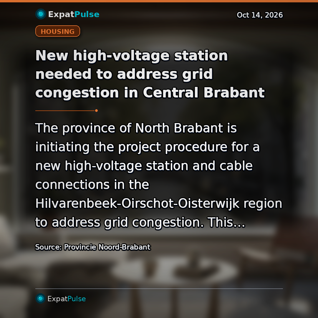 New high-voltage station needed to address grid congestion in Central Brabant