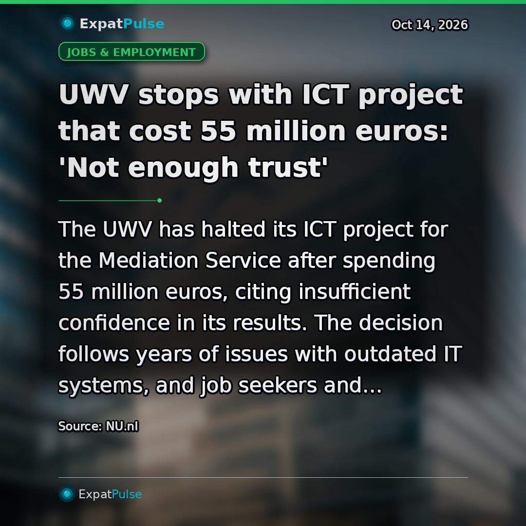 UWV stops with ICT project that cost 55 million euros: 'Not enough trust'