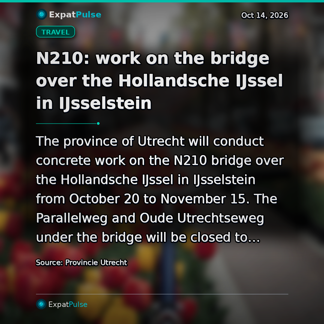 N210: work on the bridge over the Hollandsche IJssel in IJsselstein