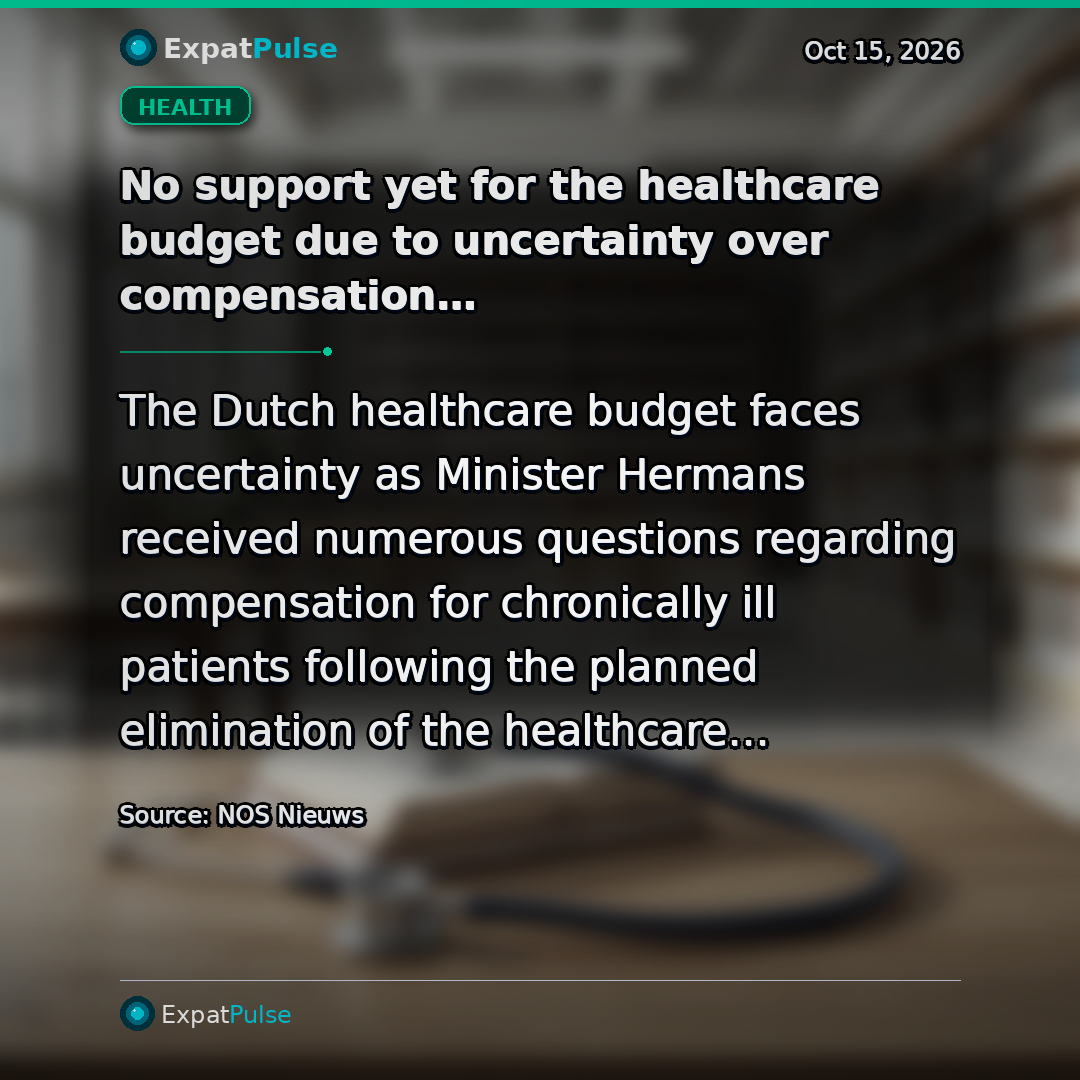No support yet for the healthcare budget due to uncertainty over compensation for chronically ill patients.