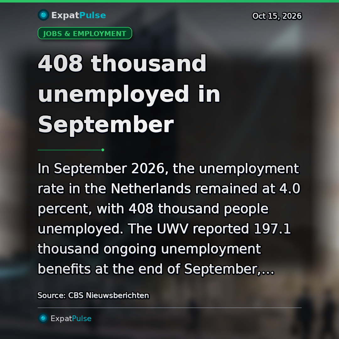 408 thousand unemployed in September