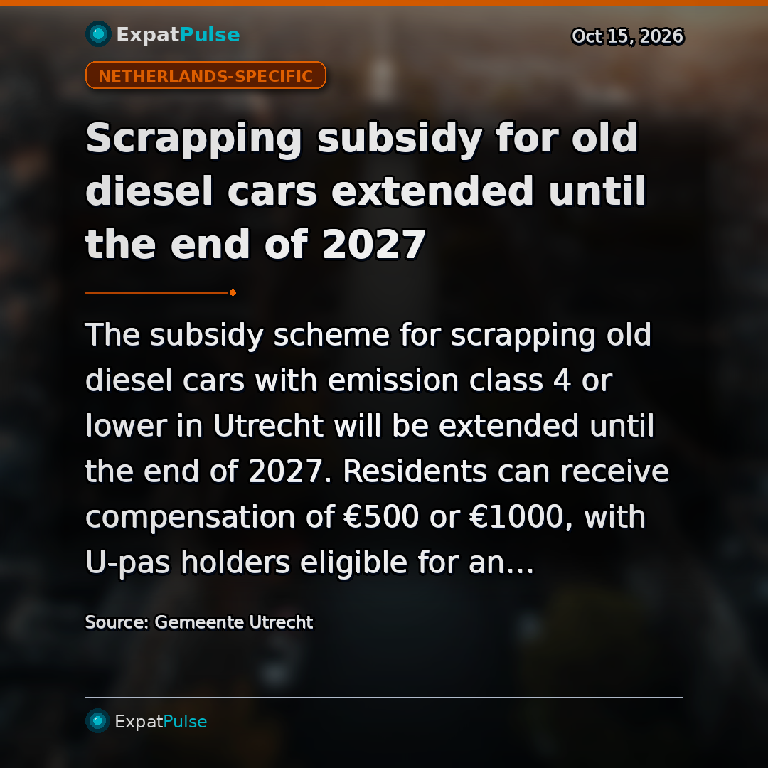 Scrapping subsidy for old diesel cars extended until the end of 2027
