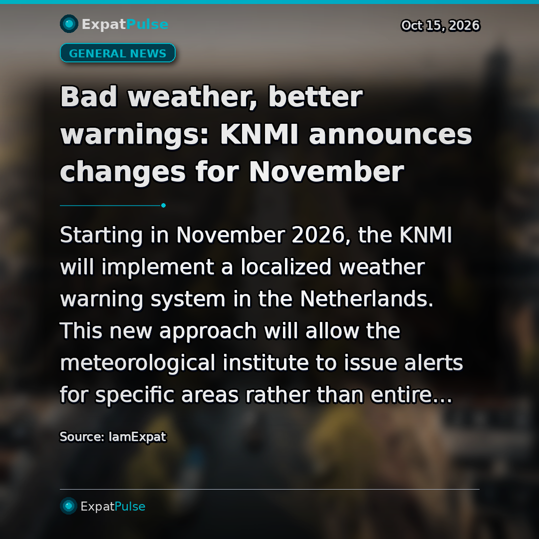 Bad weather, better warnings: KNMI announces changes for November
