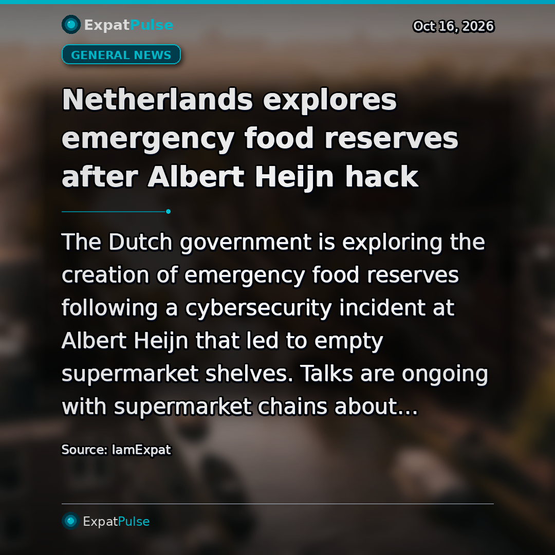Netherlands explores emergency food reserves after Albert Heijn hack