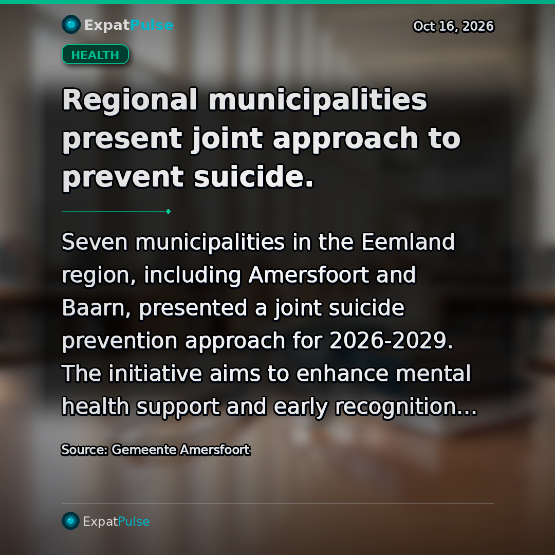Regional municipalities present joint approach to prevent suicide.